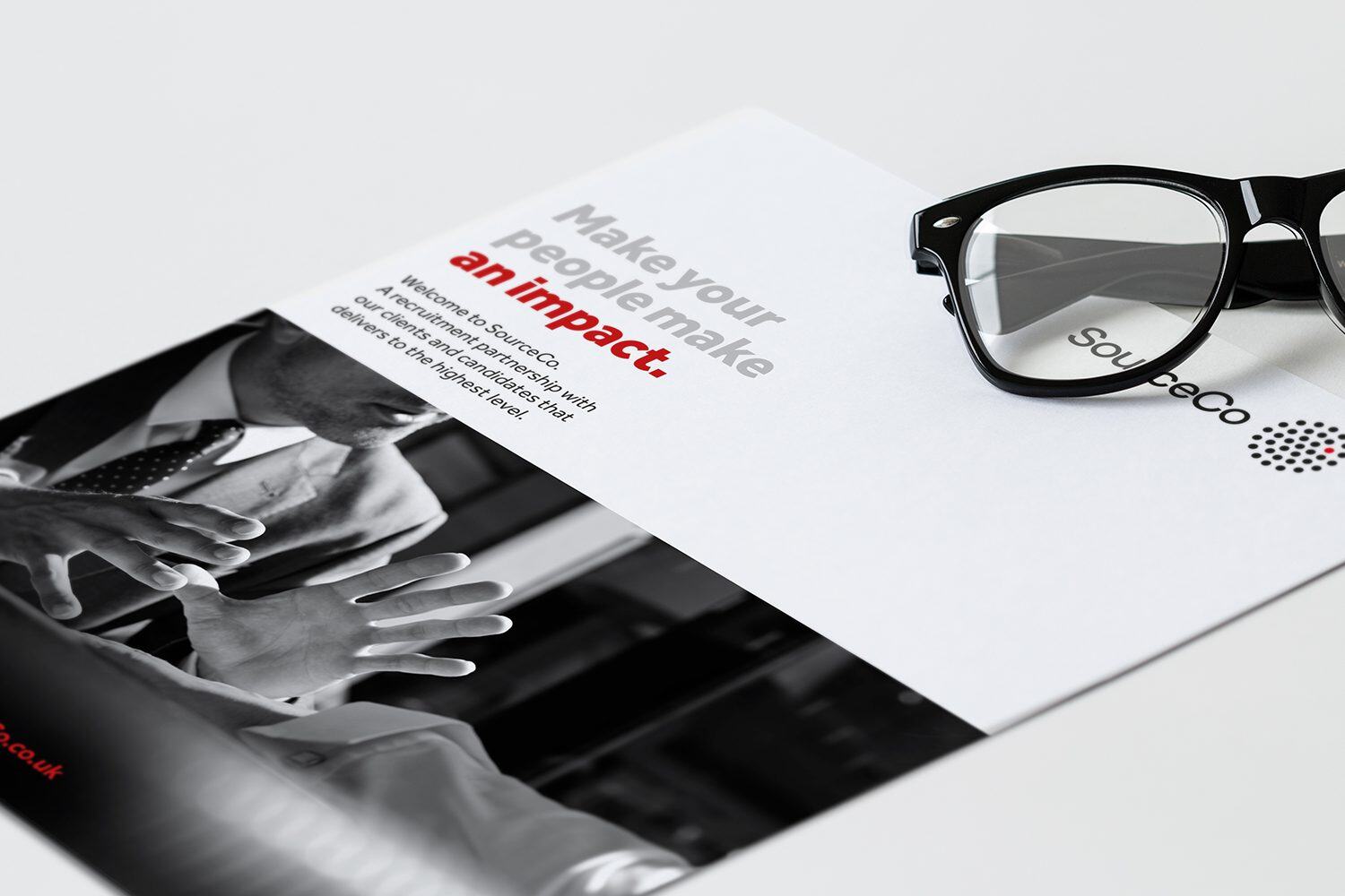 Brochure with glasses